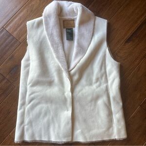 Ralph Lauren ivory Faux Fur Vest